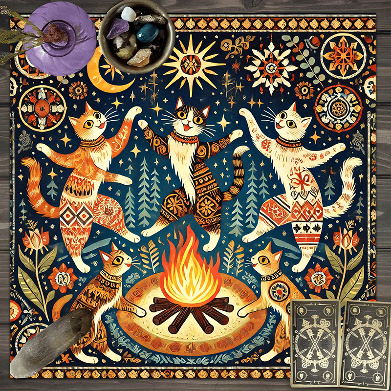 Dance Pad Machine - Wunderschönes Fantasy-Boho-Style Quadratisches Altartuch mit Magischem