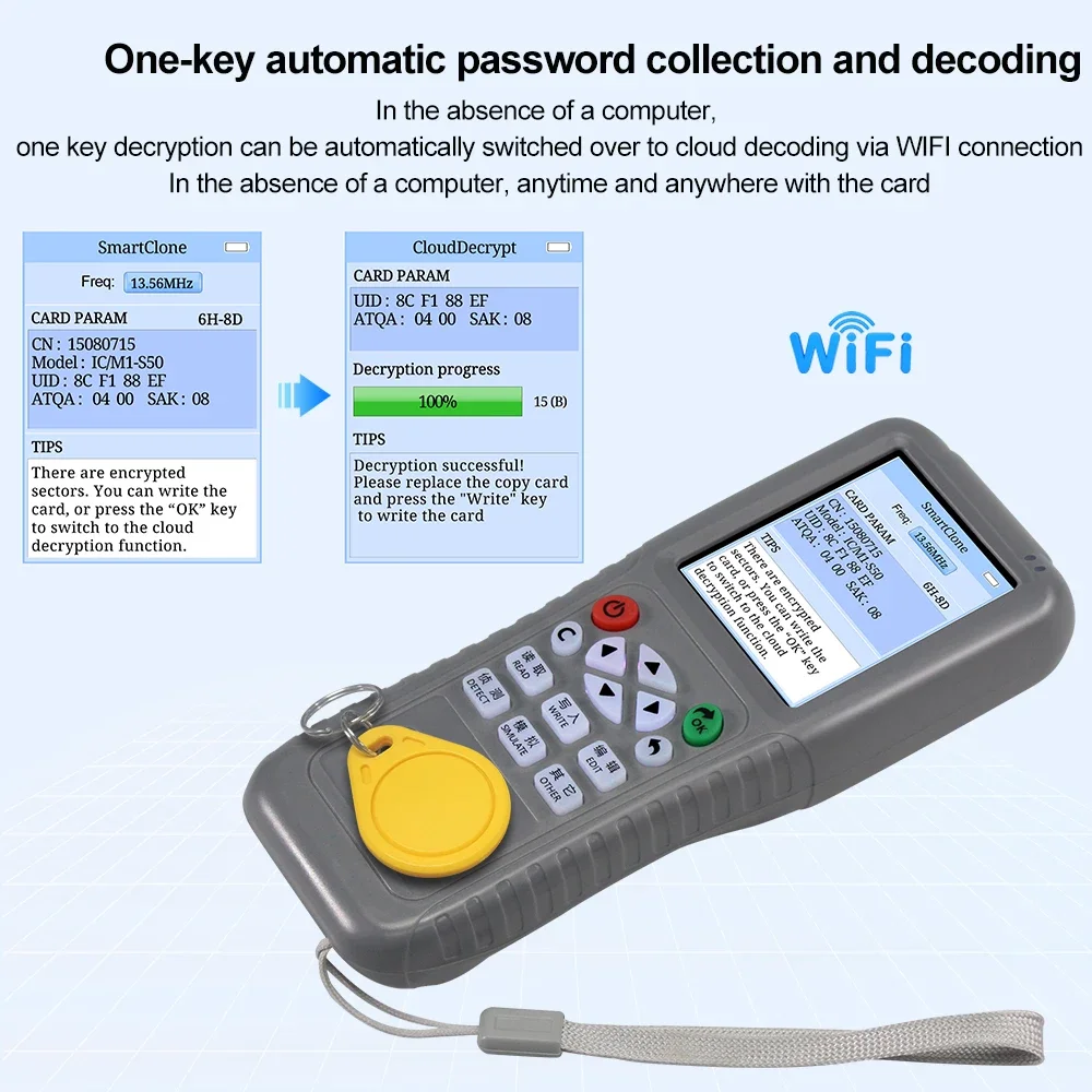 WLAN-RFID-Kopierer und -Duplik – Nfc Card Reader Vending Bewertung und Preis