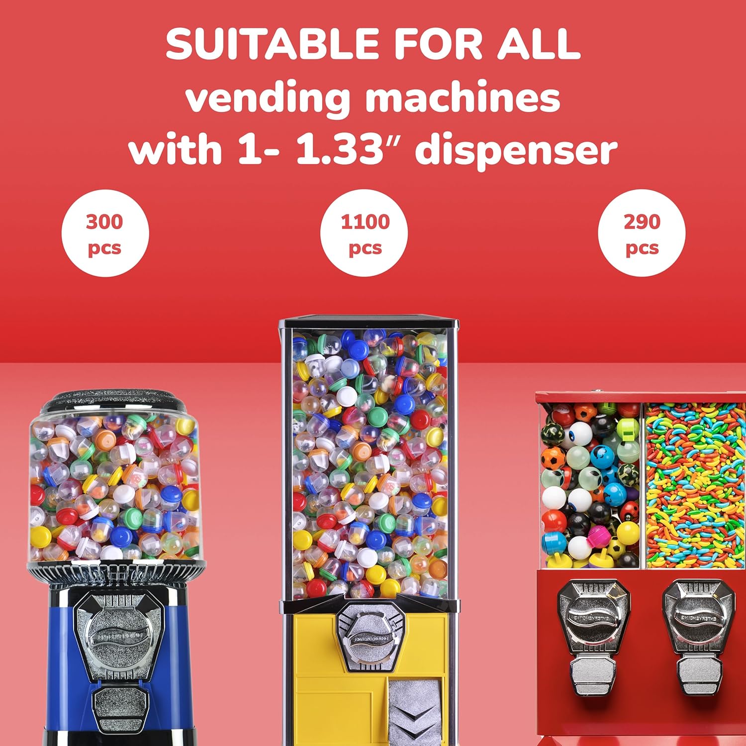 100–500 Stück leere runde Kaps – Prize Capsule Toy Machine Bewertung und Preis