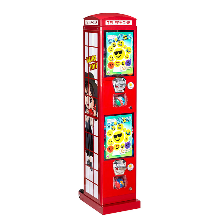 Roter Telefonzellen-Design Met – Candy Vending Machine Bewertung und Preis