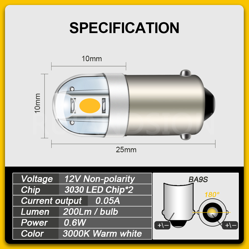 4 Stück 6,3V BA9S 2 SMD 3030 L – Pinball Machine Bewertung und Preis